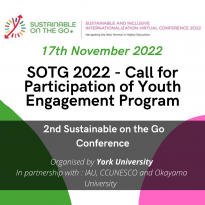 SOTG 2022 - Call for Participation of Youth Engagement Program SOTG 2022 - Call for Participation of Youth Engagement Program